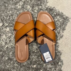 these brown sandals are size 8 never worn!